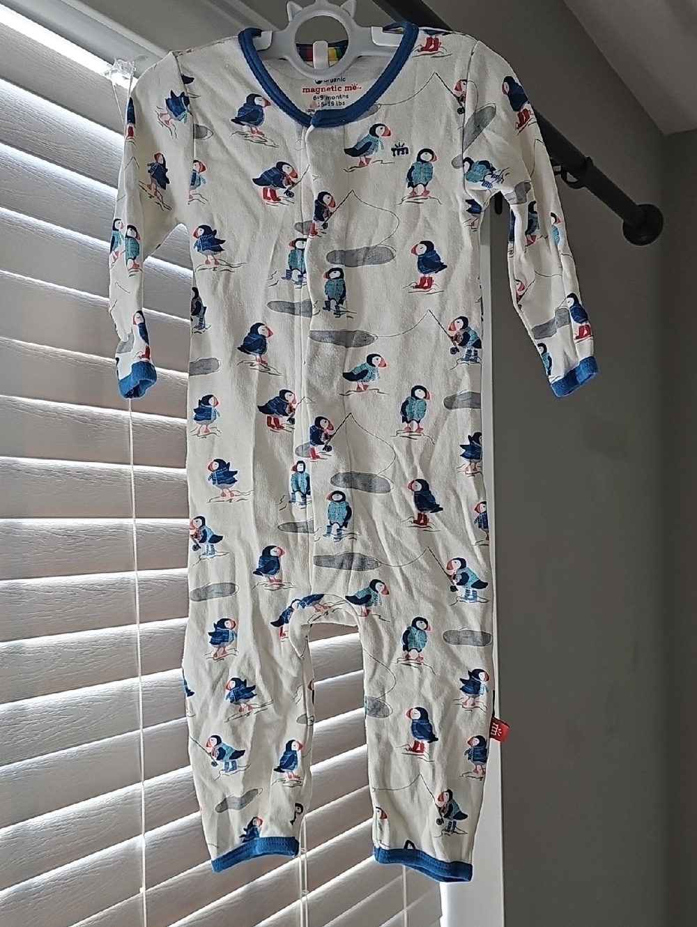 MagneticMe Puffin Print Cotton Coverall